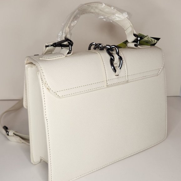 Badgley Mischka Flap Bag Crossbody with Studs/Chain - Off White - NWT - Picture 8 of 11